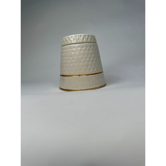 Vintage The House Of Webster US Made Ceramic Textured Thimble Shaped Container 5 - Picture 15 of 16